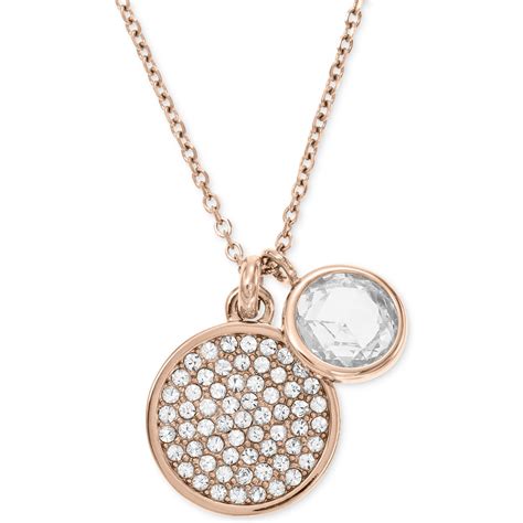 michael kors round necklace|Michael Kors jewelry gift box.